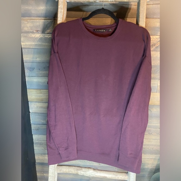 Athleta Pure Luxe Maroon Crewneck Sweatshirt-S - Picture 1 of 8